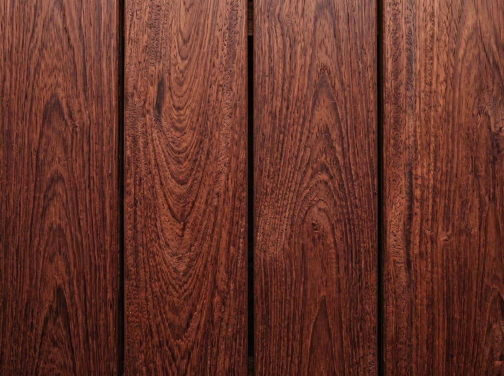 Merbau decking boards — indicative grain and colour
