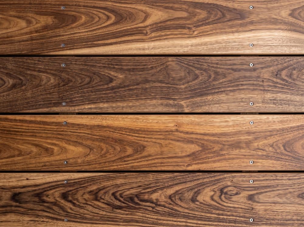Spotted gum decking boards — indicative grain and colour